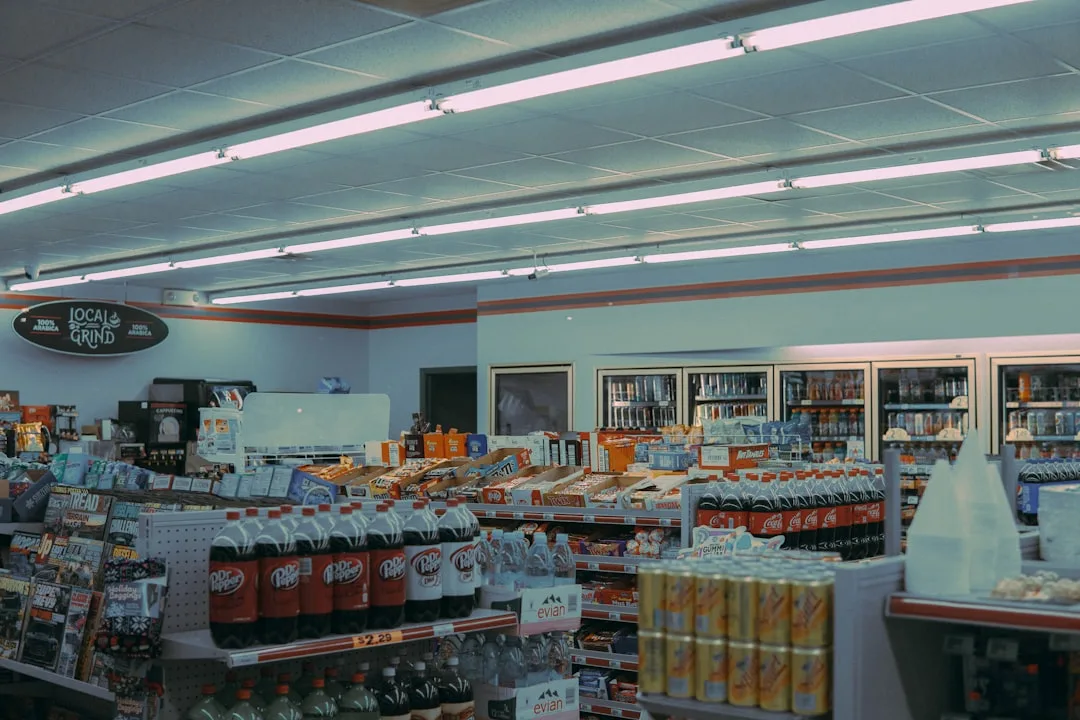 overwhelming pharmacy store shelves moody natural lighting candid